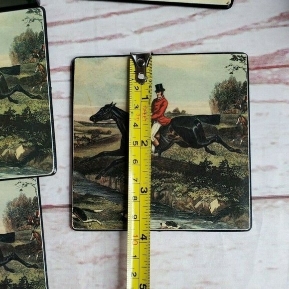 Rare Hunting Man Horse Designer Coasters - Picture 8 of 11